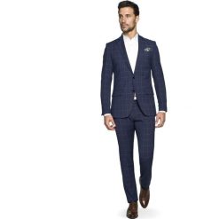 Garnitur selmun 315 granatowy regular fit. Niebieskie garnitury męskie Recman, bez wzorów. Za 799,00 zł.