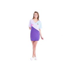 Virgo Dress (Purple). Fioletowe sukienki damskie marki OKUAKU, l, bez wzorów, z bawełny, bez kołnierzyka, bez rękawów, mini. Za 199,00 zł.