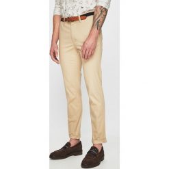 Selected - Spodnie. Brązowe chinosy męskie marki Selected, w paski, z elastanu. Za 259,90 zł.