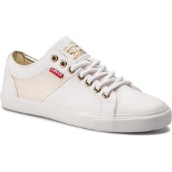 Tenisówki LEVI'S - 227843-841-50 Brilliant White. Brązowe półbuty damskie Levi's®, bez wzorów, z gumy, bez zapięcia. Za 259,00 zł.