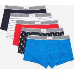 Bawełniane bokserki 5 pack - Niebieski. Niebieskie bokserki męskie Reserved, bez wzorów, z bawełny. Za 89,99 zł.