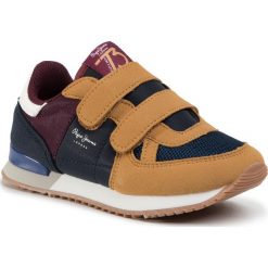Sneakersy PEPE JEANS - Sydney Basic Aw19 PBS30421 Tan 869. Pomarańczowe trampki chłopięce Pepe Jeans, bez wzorów, z jeansu, na rzepy. W wyprzedaży za 169,00 zł.