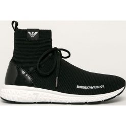 Emporio Armani - Buty. Czarne buty sportowe damskie Emporio Armani, bez wzorów, z gumy, sportowe. W wyprzedaży za 769,90 zł.