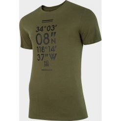 T-shirt męski TSM613 - khaki - Outhorn. Brązowe koszulki męskie Outhorn, m. W wyprzedaży za 29,99 zł.