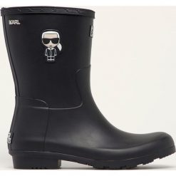 Karl Lagerfeld - Kalosze. Czarne kalosze damskie KARL LAGERFELD, bez wzorów, z gumy. Za 539,90 zł.