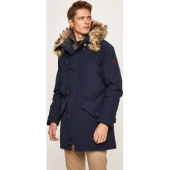 Polo Ralph Lauren - Kurtka puchowa. Niebieskie płaszcze męskie Polo Ralph Lauren, xl, bez wzorów, z bawełny, długie, z kapturem. Za 2999,00 zł.