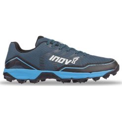 Buty Inov-8 Arctictalon 275 M Niebiesko-Czarne. Niebieskie buty zimowe sportowe męskie Inov-8, na zimę, ze splotem, bez zapięcia, do biegania. Za 599,99 zł.