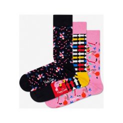 Happy Socks Pink Panther 3-pack Skarpetki Czarny Różowy. Różowe skarpetki męskie Happy Socks, bez wzorów, z elastanu. Za 192,95 zł.