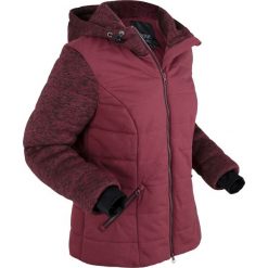 Kurtka pikowana z dżerseju i polaru bonprix czerwony klonowy - bordowo-czarny. Czerwone kurtki damskie bonprix, s, bez wzorów, z polaru, bez kaptura. Za 279,99 zł.