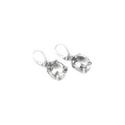 Earrings Kryształ Górski Szlif Owalne srebro. Białe kolczyki damskie Brazi druse jewelry, z kryształem, srebrne, z angielskim zapięciem. Za 380,00 zł.