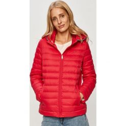 Tommy Hilfiger - Kurtka puchowa. Niebieskie kurtki damskie TOMMY HILFIGER, s, bez wzorów, z tkaniny, krótkie. W wyprzedaży za 799,90 zł.