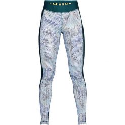 Legginsy: Legginsy w kolorze zielono-jasnoniebieskim ze wzorem