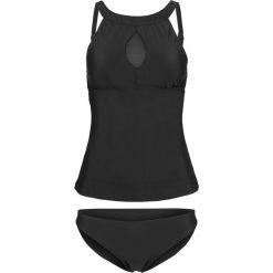 Tankini (2 części) bonprix czarny. Czarne stroje kąpielowe damskie bonprix, bez wzorów. Za 99,99 zł.