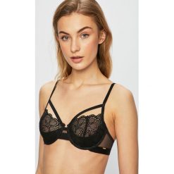 Dkny - Biustonosz. Czarne biustonosze DKNY, w koronkowe wzory, z dzianiny. W wyprzedaży za 139,90 zł.