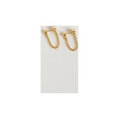 Kolczyki sztyfty Simple Chain. Żółte kolczyki damskie Iluzja jewellery, srebrne, na sztyftcie. Za 119,00 zł.