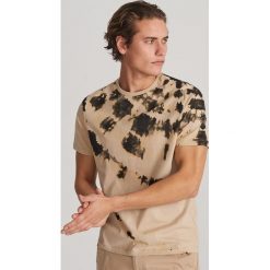 T-shirt z bawełny organicznej - Beżowy. Brązowe t-shirty damskie Reserved, s, bez wzorów, z bawełny, bez kołnierzyka. Za 39,99 zł.