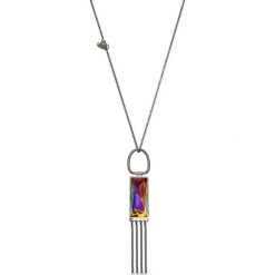 Zjawiskowy Naszyjnik - srebro 925, Swarovski. Szare naszyjniki damskie z kryształem, srebrne. Za 599,00 zł.