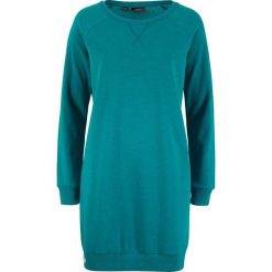 Sukienka dresowa bonprix kobaltowo-turkusowy. Niebieskie sukienki damskie bonprix, bez wzorów, z dresówki, bez kołnierzyka, bez rękawów. Za 74,99 zł.