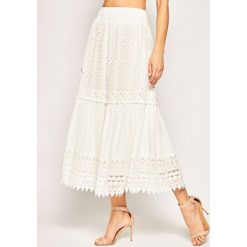 Spódnica trapezowa TwinSet 201LM2LJJ. Białe spódniczki damskie Twinset, m, bez wzorów, z bawełny, maxi, trapezowe. Za 1039,00 zł.