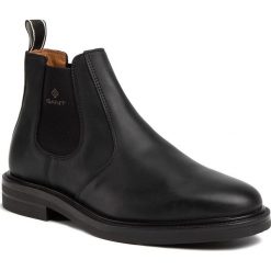 Sztyblety GANT - Fargo 19651900 Black G00. Czarne sztyblety męskie GANT, ze skóry, bez zapięcia. W wyprzedaży za 389,00 zł.