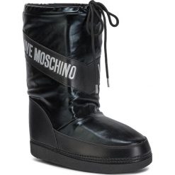 Śniegowce LOVE MOSCHINO - JA24012G18IJ0000 Nero. Czarne kozaki damskie Love Moschino, na zimę, ze skóry ekologicznej, bez zapięcia. W wyprzedaży za 449,00 zł.