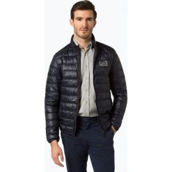 EA7 Emporio Armani - Męska kurtka puchowa, niebieski. Niebieskie kurtki męskie EA7 Emporio Armani, m, z nadrukiem, z puchu, bez kaptura. Za 599,95 zł.