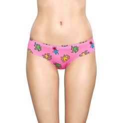 Happy Socks - Figi Keith Haring Love Cheeky. Żółte figi damskie marki Happy Socks, s, z elastanu. W wyprzedaży za 59,90 zł.