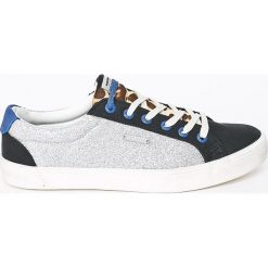 Pepe Jeans - Tenisówki. Szare trampki i tenisówki damskie marki Pepe Jeans, z jeansu, na sznurówki. W wyprzedaży za 239,90 zł.