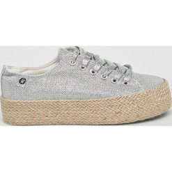 Answear - Espadryle Anesia. Szare tomsy damskie ANSWEAR, z materiału, na platformie. W wyprzedaży za 84,90 zł.
