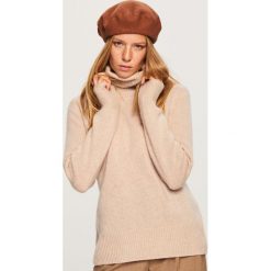 Kaszmirowy sweter - Beżowy. Brązowe swetry klasyczne damskie Reserved, l, z kaszmiru. Za 349,99 zł.