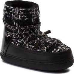 Buty INUIKII - Boot 70101-78 English Tartan. Czarne kozaki damskie Inuikii, na zimę, ze skóry, na niskim obcasie, bez zapięcia. W wyprzedaży za 969,00 zł.