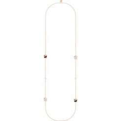 Pozłacany naszyjnik z kryształami Swarovski - (D)80 cm. Szare naszyjniki damskie Swarovski, Thomas Sabo, z kryształem, złote. W wyprzedaży za 429,95 zł.