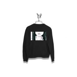 Bluza Anime Japan Girl Męska. Czarne bluzy damskie Failfake, s, bez wzorów, bez kołnierzyka, bez rękawów, bez kaptura. Za 170,00 zł.