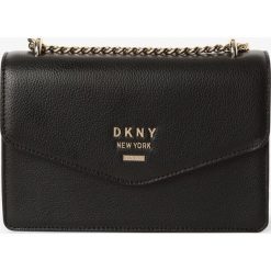 DKNY - Skórzana torebka damska, czarny. Czarne torebki klasyczne damskie DKNY, bez wzorów, eleganckie, bez dodatków. Za 999,95 zł.