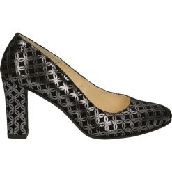 Czółenka - 465-367 NE-AR. Czarne buty ślubne damskie Venezia, ze skóry. Za 199,00 zł.