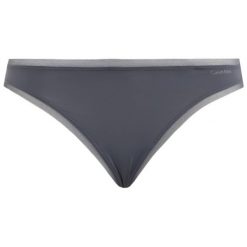 Stringi Calvin Klein Underwear Thong 000QF1666E. Szare stringi damskie Calvin Klein Underwear, xs, bez wzorów, z elastanu. Za 119,00 zł.