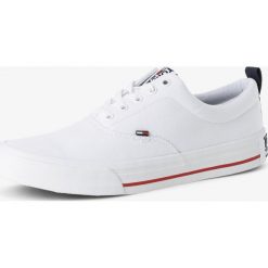 Tommy Jeans - Tenisówki męskie, biały. Białe trampki męskie Tommy Jeans, bez wzorów, z jeansu, bez zapięcia. Za 329,95 zł.
