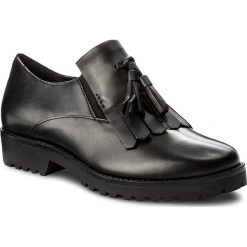 Półbuty SERGIO BARDI - Arrone FW127275517KD 101. Czarne półbuty damskie Sergio Bardi, na co dzień, z aplikacjami, ze skóry, bez obcasa, na płaskiej podeszwie, bez zapięcia. W wyprzedaży za 199,00 zł.
