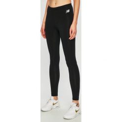 New Balance - Legginsy. Czarne spodnie damskie s, z elastanu. W wyprzedaży za 119,90 zł.