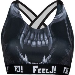 Biustonosze sportowe: Feelj Stanik Skull czarny r. M