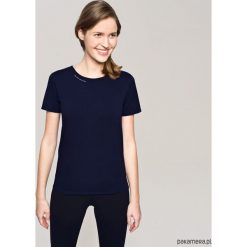 Koszulka, Mindful Tee / Evening Blue. Niebieskie koszulki damskie Pakamera, bez wzorów, z bawełny, bez kołnierzyka, bez rękawów. Za 139,00 zł.