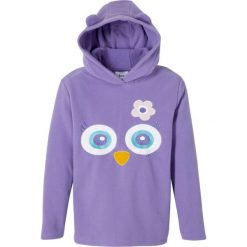 Bluza z polaru z kapturem bonprix jasny lila. Fioletowe bluzy dziewczęce bonprix, z haftami, z polaru, z długim rękawem, długie, z kapturem. Za 54,99 zł.
