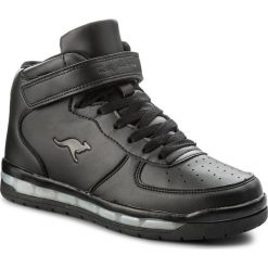 Sneakersy KANGAROOS - K-Lid 18121 000 5001 Jet Black. Czarne trampki chłopięce KangaROOS, bez wzorów, ze skóry ekologicznej, bez zapięcia. W wyprzedaży za 139,00 zł.