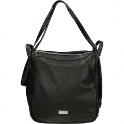 Torba - 4-273-O D NER. Szare torebki klasyczne damskie Venezia, w paski, ze skóry. Za 399,00 zł.