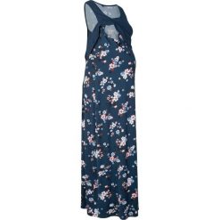 Sukienka shirtowa ciążowa i do karmienia bonprix ciemnoniebieski w kwiaty. Niebieskie sukienki damskie bonprix, w kwiaty, z wiskozy, dopasowane. Za 149,99 zł.