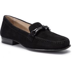 Mokasyny CAPRICE - 9-24250-22 Black Suede 004. Czarne mokasyny damskie Caprice, ze skóry. W wyprzedaży za 159,00 zł.