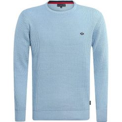 Sweter "Contest" w kolorze błękitnym. Niebieskie swetry klasyczne męskie marki Sir Raymond Taylor, m, z okrągłym kołnierzem. W wyprzedaży za 139,95 zł.
