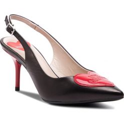 Sandały LOVE MOSCHINO - JA10077G17IA0000 Nero. Czarne klapki damskie Love Moschino, bez wzorów, ze skóry, bez obcasa, na obcasie. W wyprzedaży za 669,00 zł.