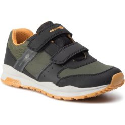 Sneakersy GEOX - J Coridan B. A J925DA 0CEFU C0099 D Military/Yellow. Zielone trampki chłopięce Geox, bez wzorów, ze skóry ekologicznej, na rzepy. Za 239,00 zł.