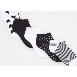 Bielizna dziewczęca: Czarno-białe skarpetki 5 pack – Czarny